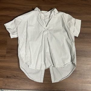 Madewell Courier Button-Back Shirt striped Medium